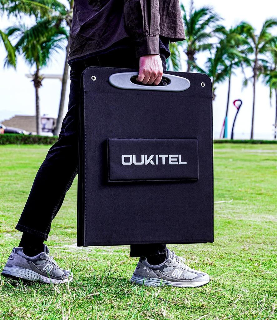 OUKITEL PV200 200W Foldable Solar Panel, Adjustable Stand for Solar Generator, Solar Panels for Outdoor Camping, for OUKITEL P2001