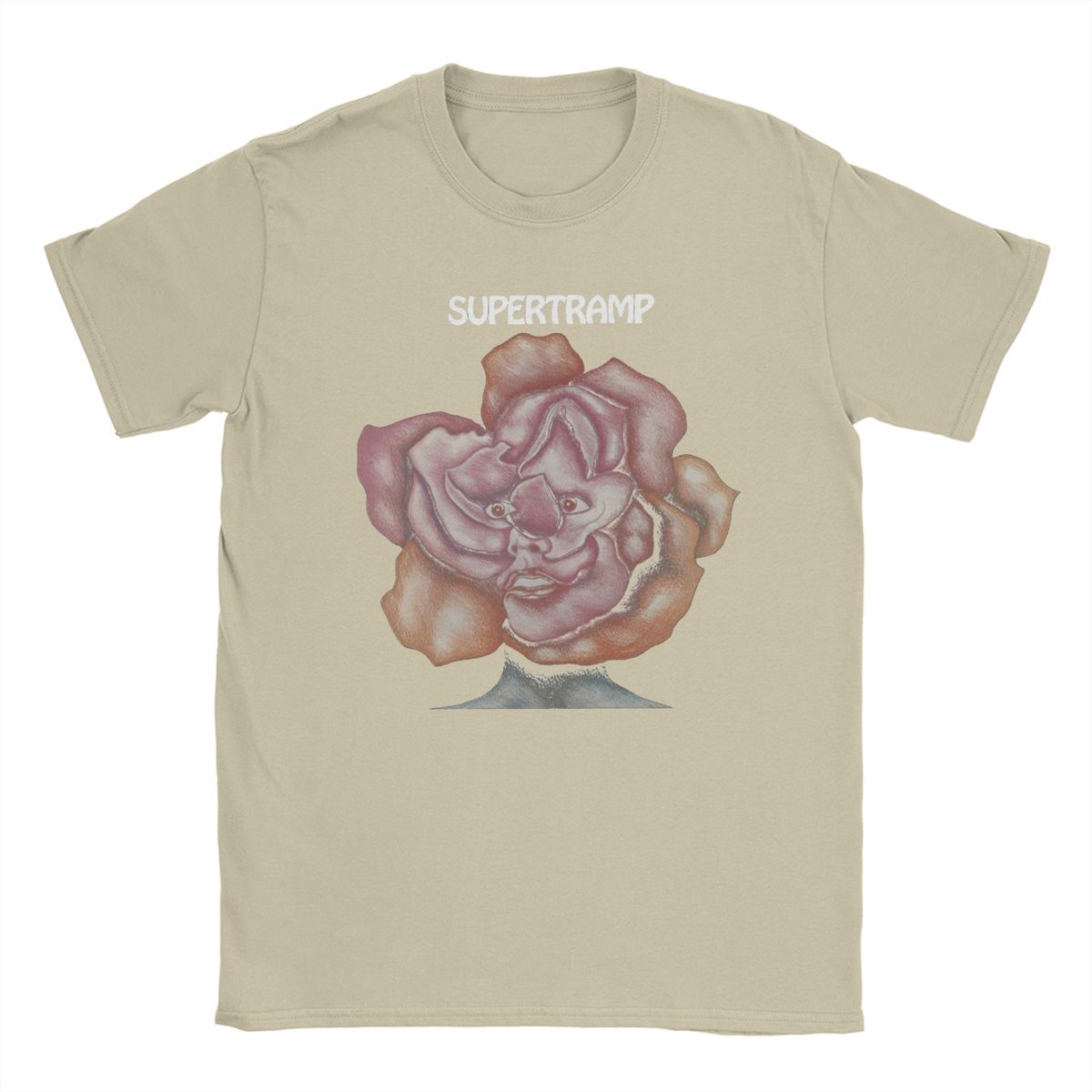 

Новинка Музыка Рок Супертрамп Цветочная Голова Футболка Мужская Круглый Вырез Хлопок Футболка Футболка Короткий Рукав Футболка Напечатанная Одежда XL
