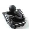 5/6-växlad växelspaksknopp med läderstövelkragefodral för Volkswagen VW Golf 5 V MK5 MK6 Jetta R32 2004-2014 Car-Stying