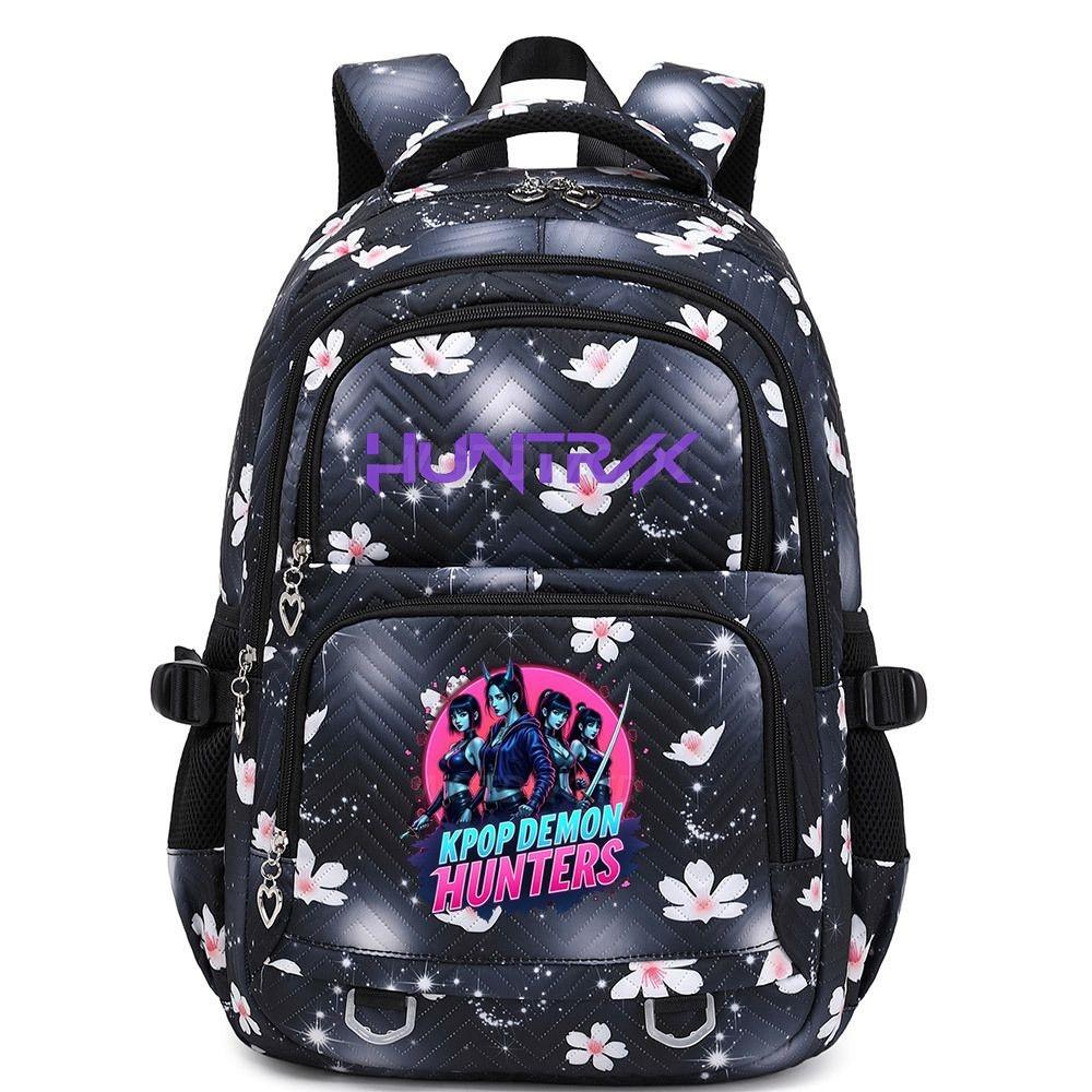 Kids Girls Kpop Hunters Rumi Zoey Printed Backpack Student School Waterproof Big Bag