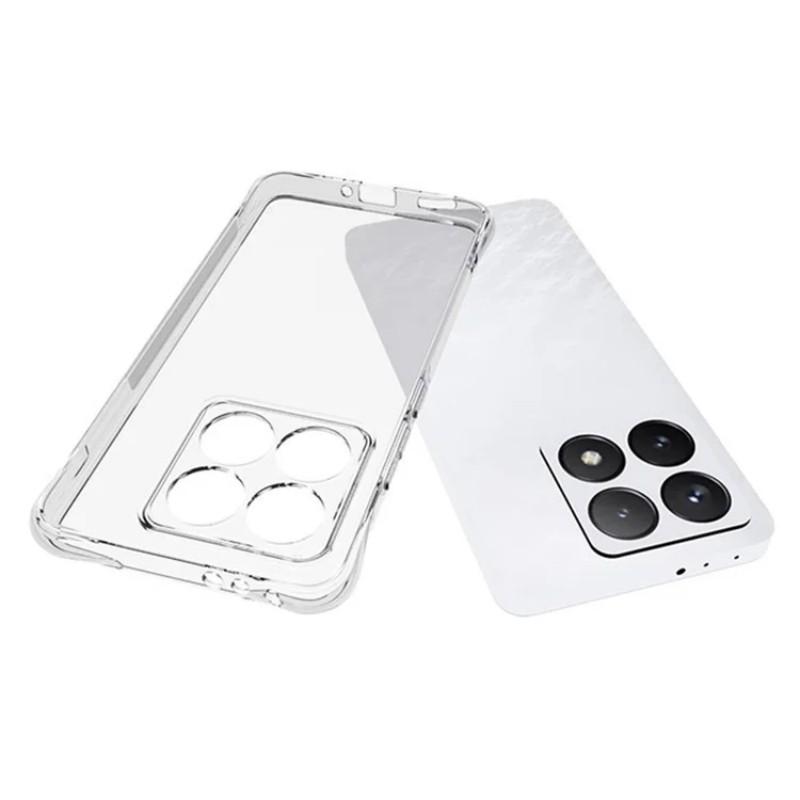 For Xiaomi 14T Clear TPU Case WANLONFENG TM Series 2.0mm Phone Back Cover