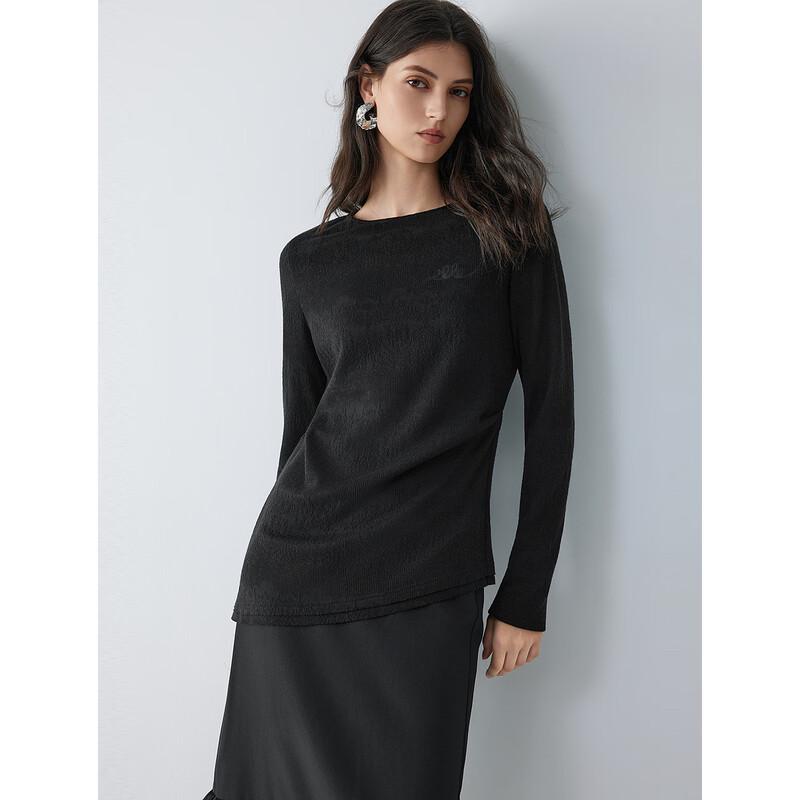 ELLE Jacquard Crew Neck Knitted Blouse S