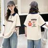 Trendy Girls' Cotton Polo Shirt - Summer 2026 Patchwork Lapel Short Sleeve Tee for Medium and Large Children