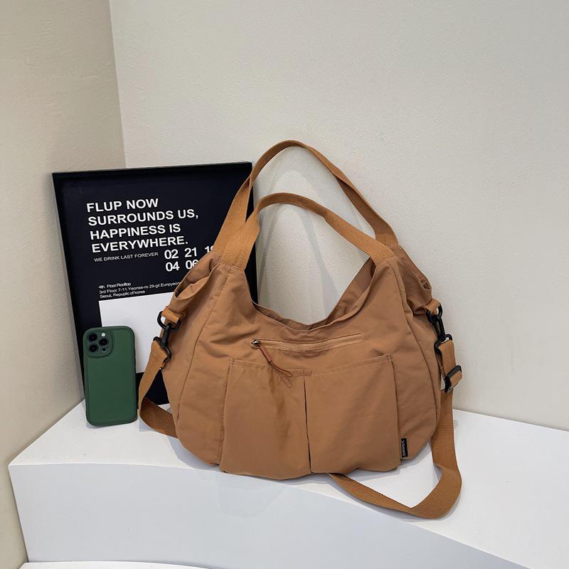 

Autumn Women s High-End Large Capacity Tote & Crossbody Pleated Handbag