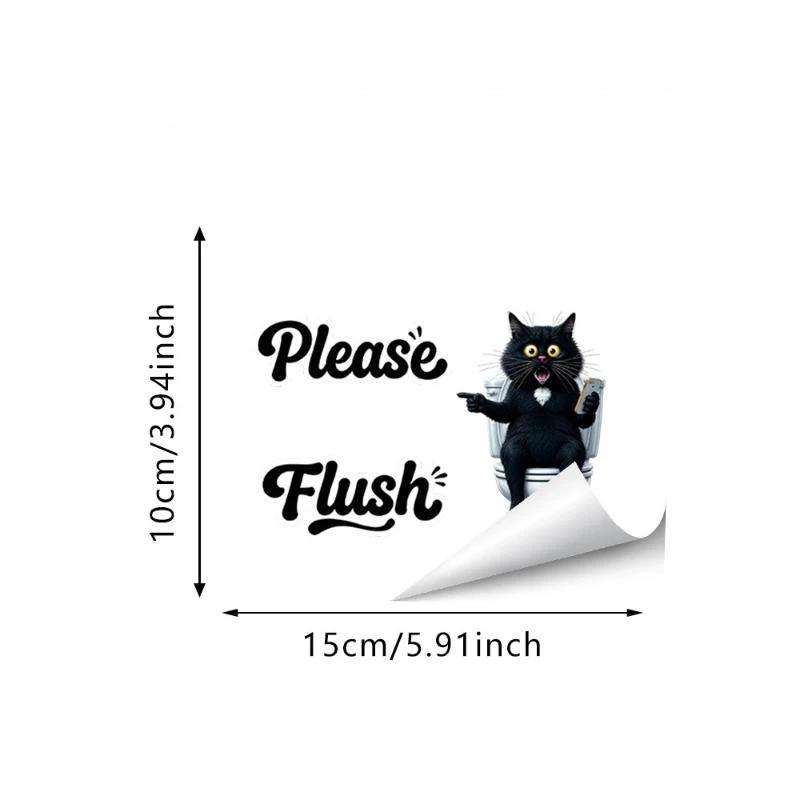Cartoon Self-Adhesive Toilet Sticker Pvc Decoration Wall Sticker Funny Waterproof Bathroom Decal Home Decor