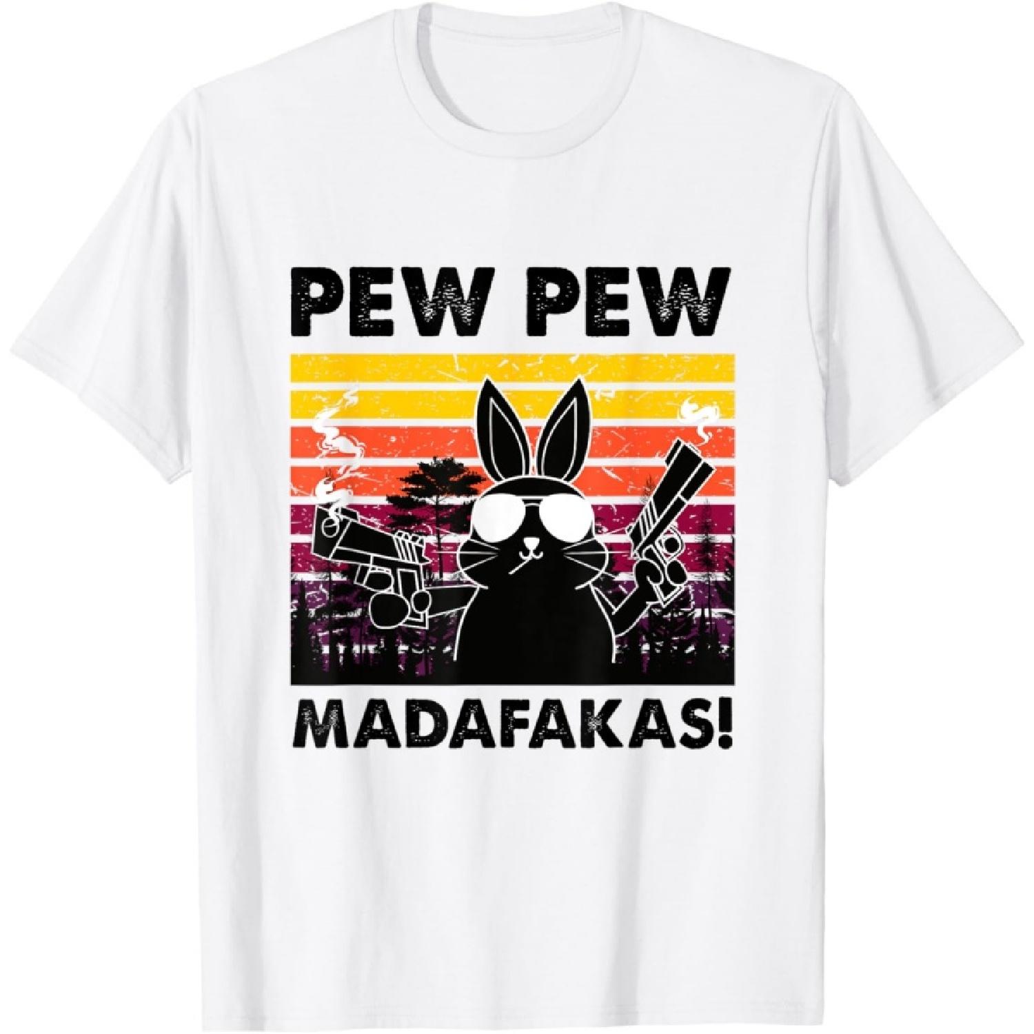 Pew Pew Madafakas Women s Rabbit Crazy Rabbit Madafakas T-Shirt S