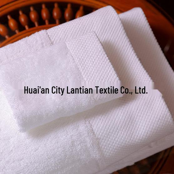 Embroidered High-Grade Pure Cotton Bath Towels: Soft, Absorbent & Thickened White for B&Bs Washcloth 32x32cm 60g белый