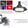 DARKBEAM USB Rechargeable COB Headlamp with White and Red Hard Hat Wide LED for Car Construction Outdoor and Power 4 and Hour Long Battery Life