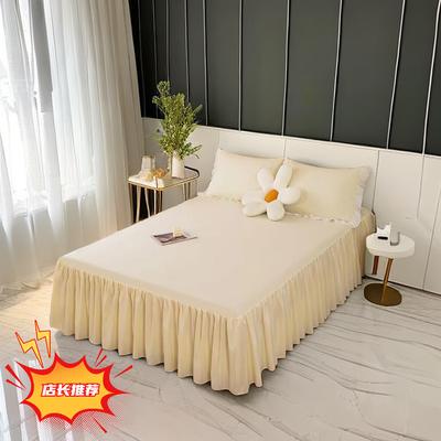 3Pcs Bed Sheet Lace Skirt Fitted Double Bedspread Mattress Cover Home Pillowcase Bedding Set Bedsheet with 2Pcs Pillow  Covers