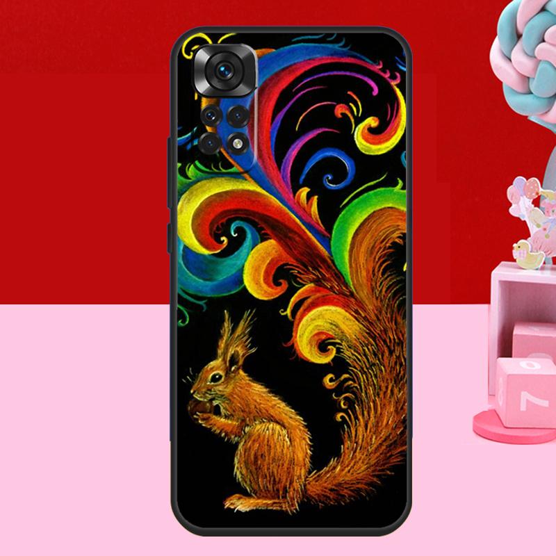 Cartoon Animal Squirrel Case For Xiaomi Redmi Note 14 13 12 11 10 15 Pro Plus Redmi 15 C 13C 10C 12C 14C Soft Cover