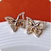 10pcs Metal Button DIY Craft High-Grade Inlaid Rhinestones Decorative Fashion Butterfly Shape Button Sewing Clothing Accessories