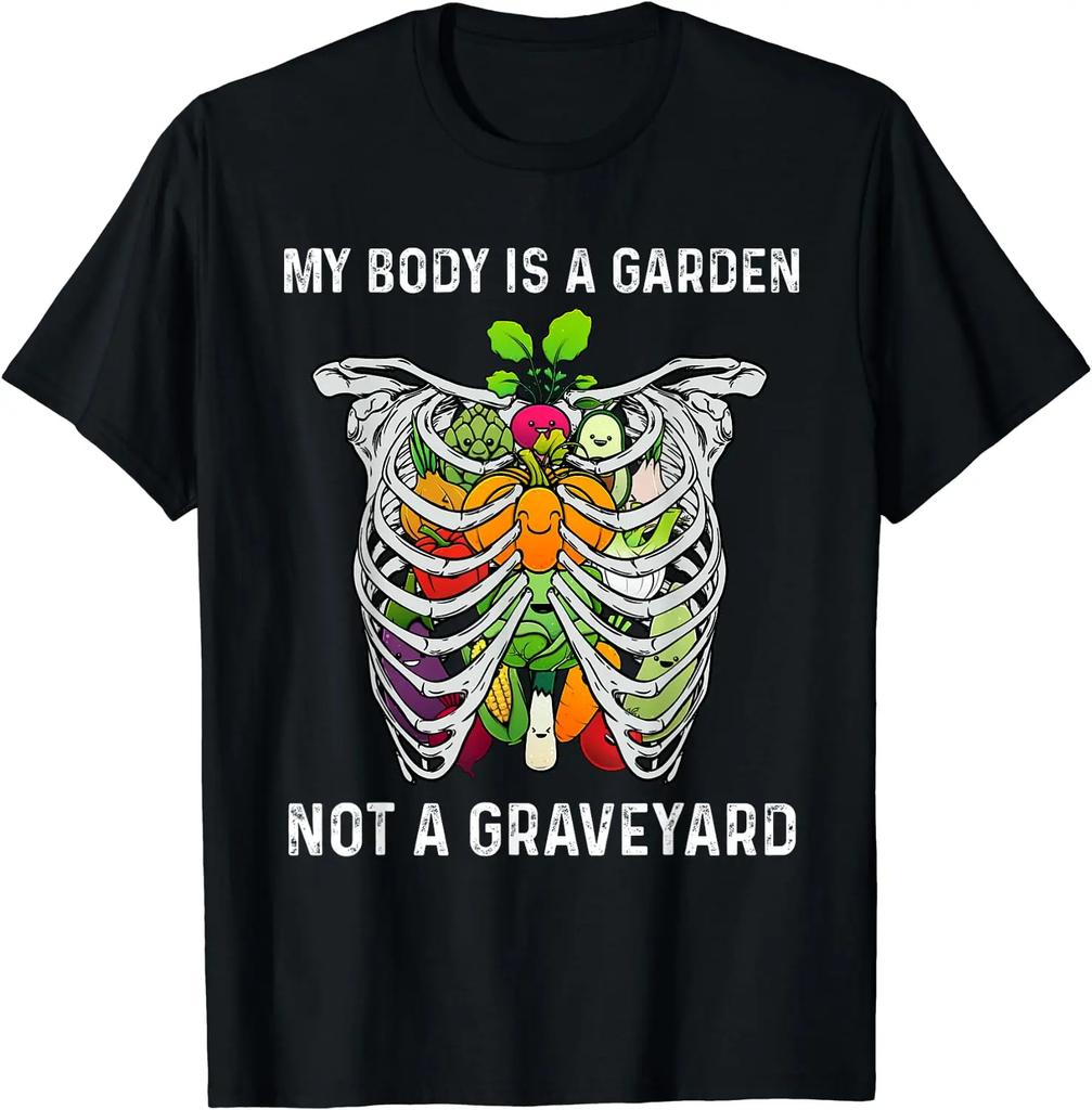 Vegan All Things Proud Vegan Personality Simple Cartoon Custom Printed T-shirt Men High Quality Printed Classic Street Top Men