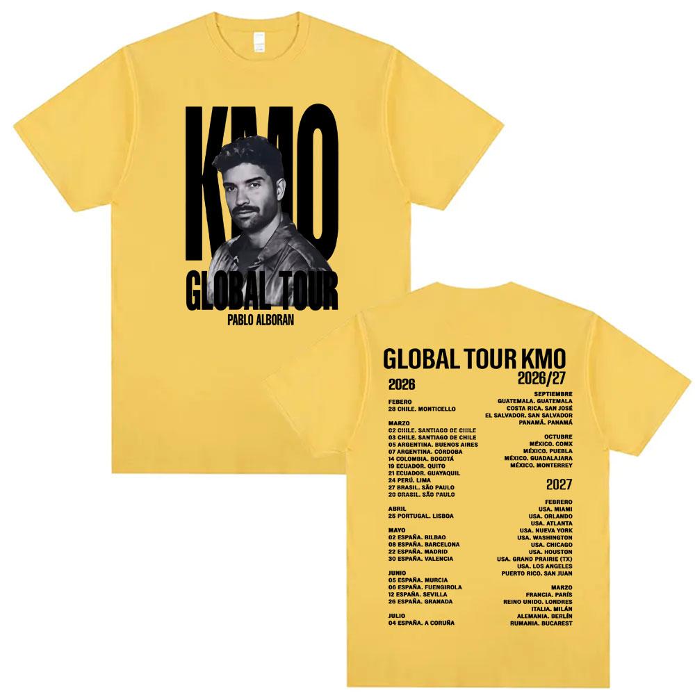 Pablo Alborn Global Tour Kmo Merch T Shirt Unisex Women Fashion Hip Hop Style Tshirts Vintage Casual Oversized YK Top