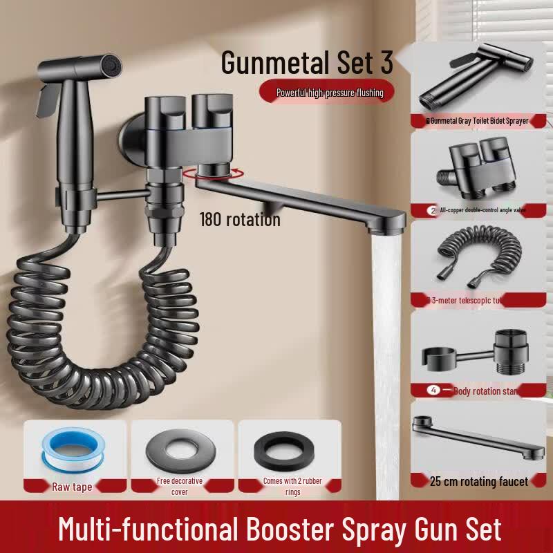 Yingtang Wall-Mounted Mop Sink Faucet with Spray Gun