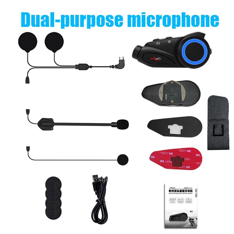 

MAXTO M3 Motorcycle Helmet Bluetooth Headset Intercom 1000m WiFi 1080P Lens Video Recorder Waterproof 6 Riders