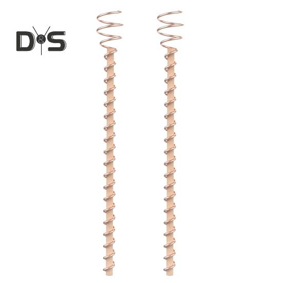 Electroculture Plant Stakes Copper Gardening Antenna Stakes Spiral Copper Wire On Wooden Stakes for Electroculture Plants Fruits Vegetables Growth