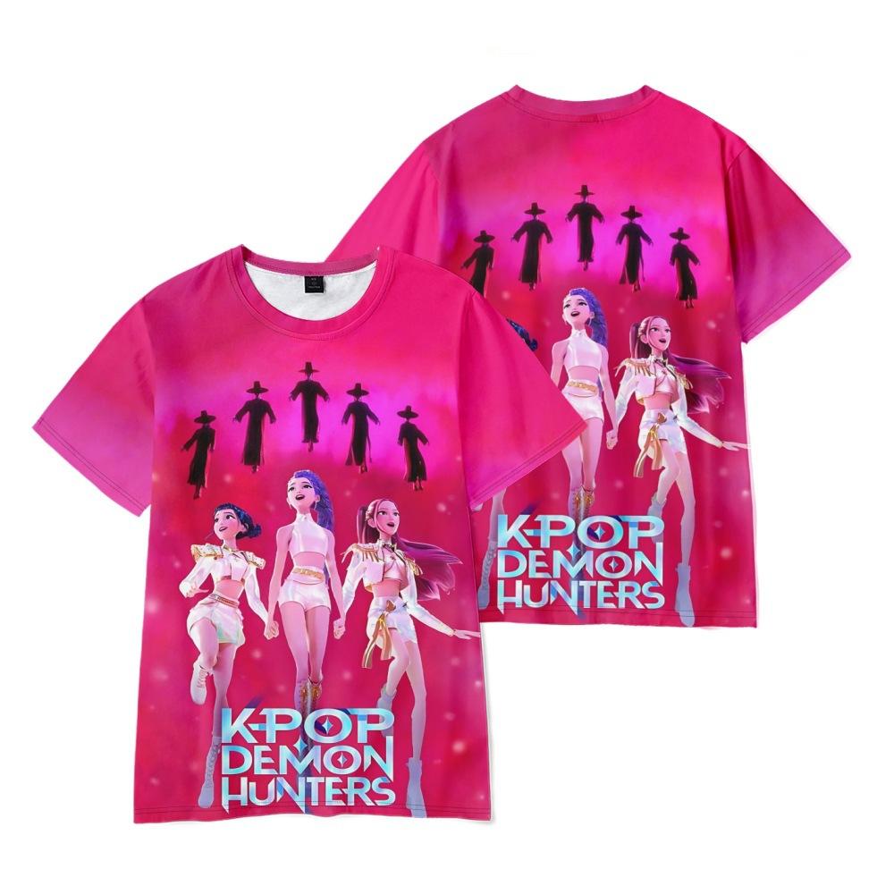 20 Colors KPop Demon Hunters Merch 2025 Tee T-shirt Merch Men Short Sleeve Tee Unisex Tops Clothes Causal Female Y2K Tops