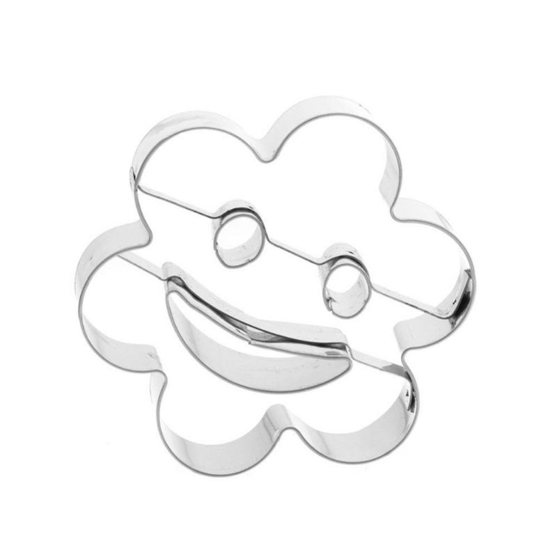 Set 4 Bucăți Formă de Copt Oțel Inoxidabil Față Zâmbitoare Tăietor Biscuiți Prăjituri Forme Decorare Tort Ustensile de Bucătărie Accesorii Bucătărie