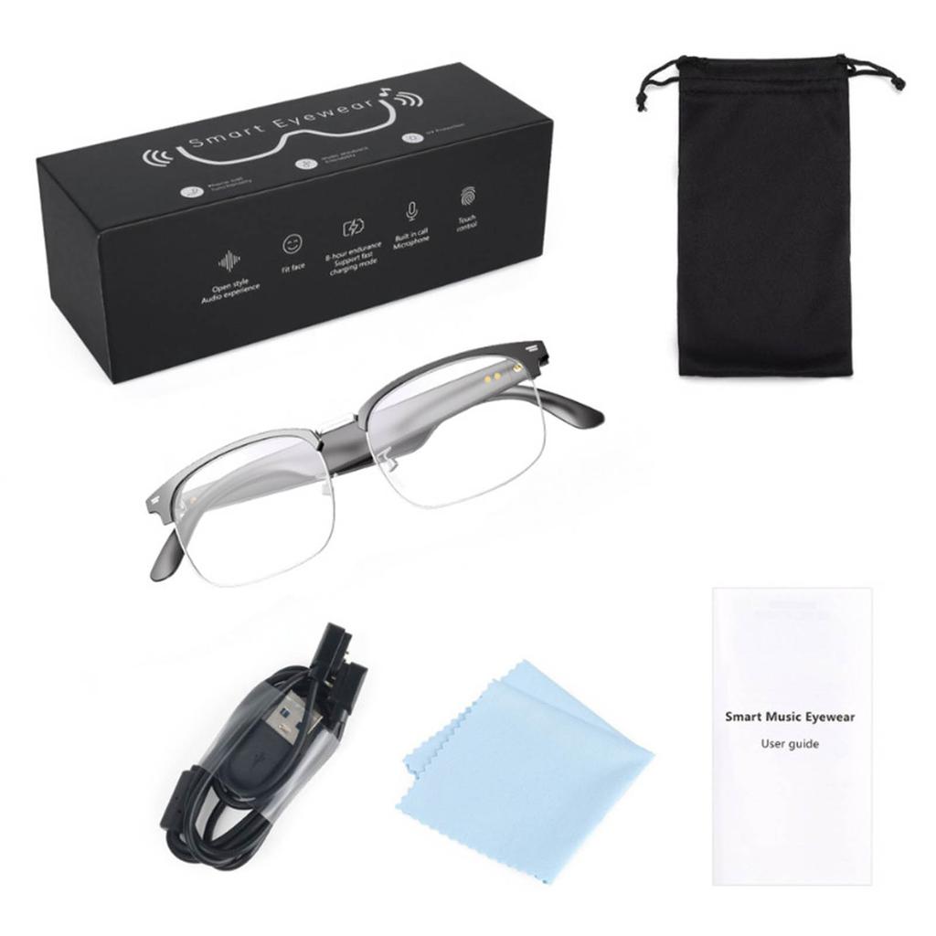 AI Powered Language Translator Glasses Eyewear Wireless Connection Comfortable Wear International Travel Gear 8 Hour Use