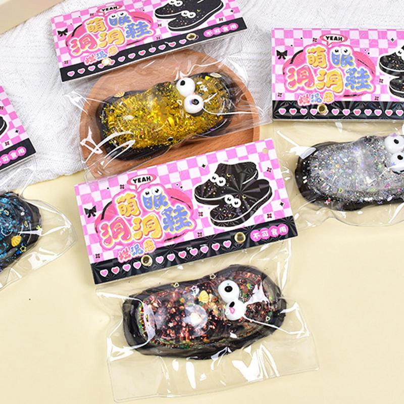 Cartoon Big Eyes Shoes Squeeze Toy Soft Toys Cute Slow Rebound Stress Relief Fidget Toys For Children Adults
