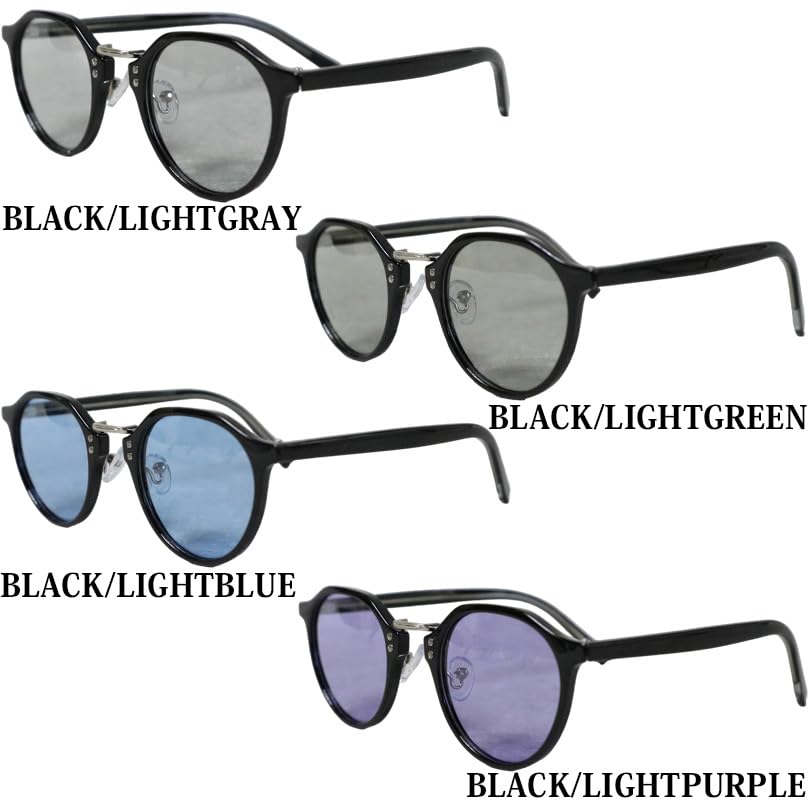 Crown Panto Sunglasses for Men and Fashion Comes with Green F (Eight) Women, Photochromic, Polarized, Glasses, Case, Black/Light