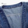 Retro Waistcoat Ladies Denim Vest Sleeveless Loose V Neck Double Buttons Solid Color Breathable Vintage Firm Stitching Hip Hop Streetwear Lady
