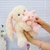 Rabbit Cartoon Cute Holding Small Rabbit Plush Toy For Bedroom Playroom And