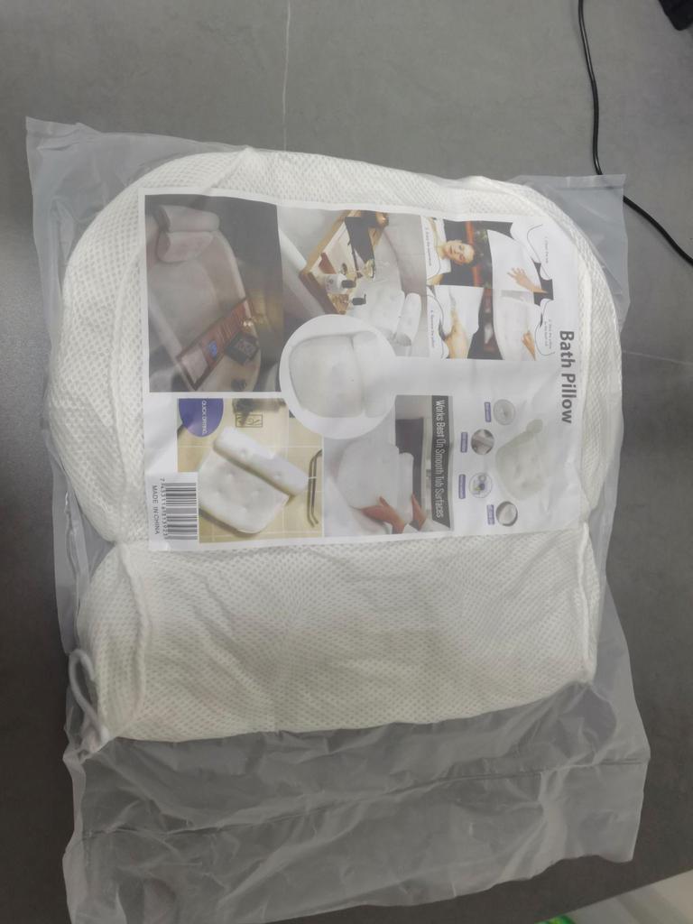 3D Mesh Rutschfestes Badewannenkissen mit Saugnäpfen - Maschinenwaschbares Badekissen und Rückenlehne.