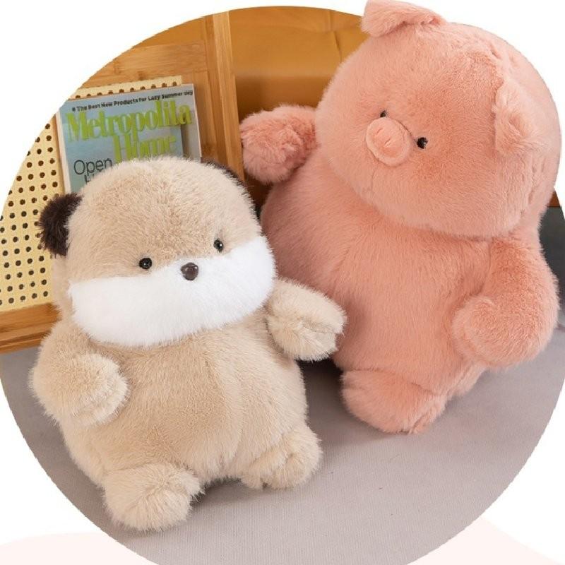 Adorable Plush Beaver Pig Animal Doll For Girls Decorative Pillow Gift