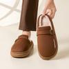 Fashion Fashion Women Indoor Fluffy Slippers for Autumn and Winter Thick Sole Anti-Slip Light Weight Couples House Floor Cotton Shoes
