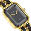 Chanel Premiere M Watches H0001 blackDial Plated Gold/leather Quartz Analog Display Women Used