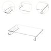 Acrylic Tray Pedestal Stand Bathroom Decor Soap Dish Holder Clear Display Riser for Vanity Living Room Makeup Desk Bathroom