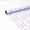 300x43cm Wrapping Paper Roll Pink Blue Gradient Color Bowknot Rainbow for Kids Birthday Wedding Baby Shower Decor Gifts