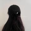 Korean Velvet Pearl Bow Hair Tie: Chic Autumn/Winter Headwear for Women