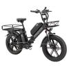 Bicicleta Eléctrica Plegable SINOHON Delivery Pro Max con Doble Batería, Cesta Delantera y Portaequipajes Trasero