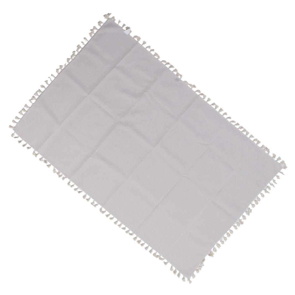 Cotton Linen Tablecloths Waterproof Oilproof Washable Wrinkle Free Tassels Rectangle Dining Table