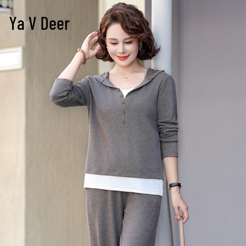 Женский модный спортивный костюм с капюшоном Yalu XL