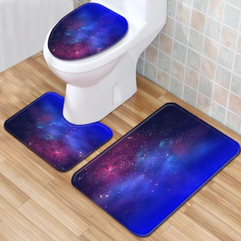 Star Bathroom Floor Mat Toilet Three-Piece Set