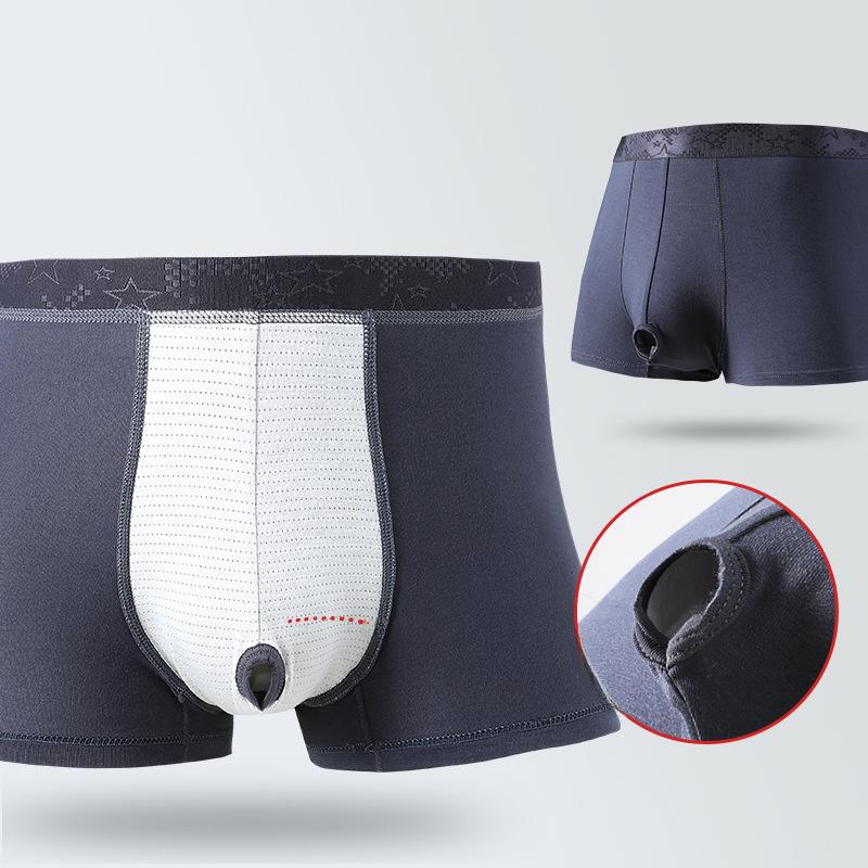 Boxershorts für Herren zur Vorhauttrennung mit Hodensackunterstützung – bequemes und langlebiges Vier-Ecken-Design.