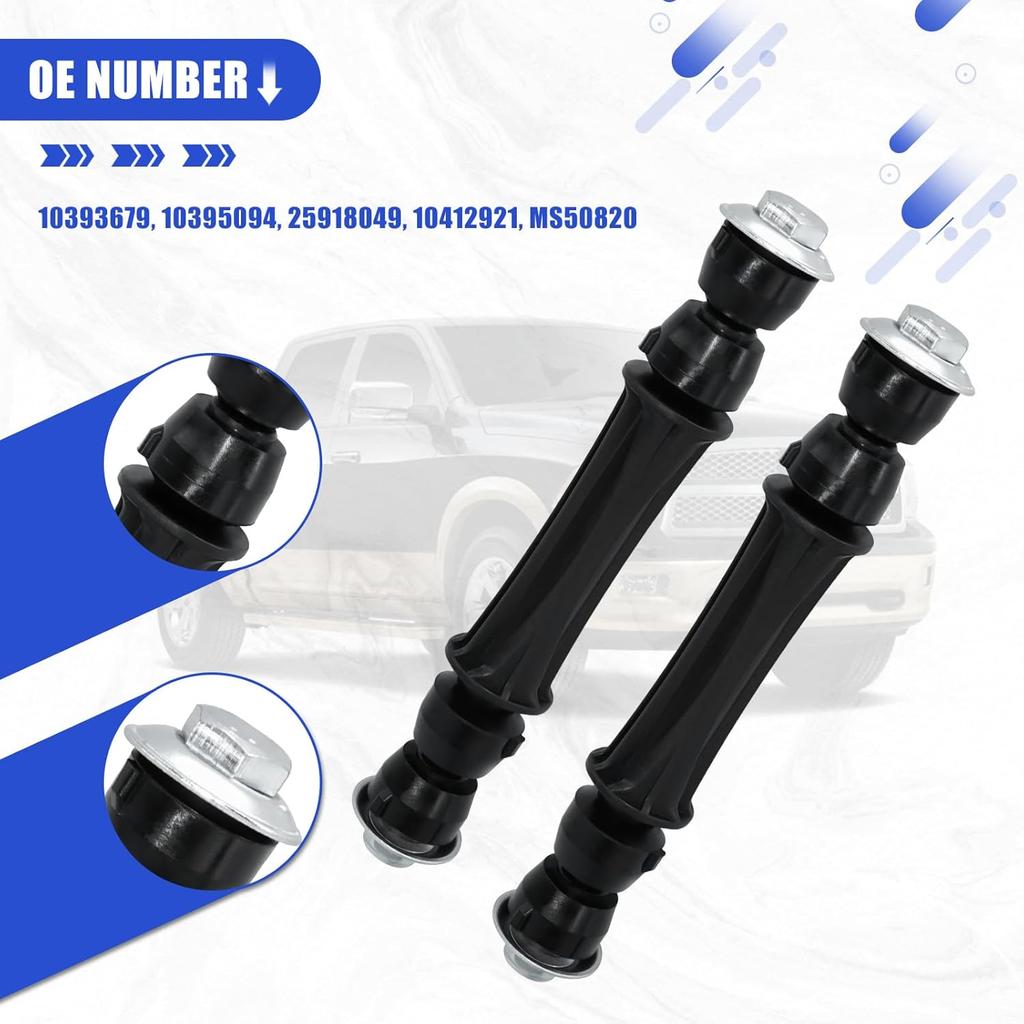 Sway Bar Links, K700432 K700538 Front Stabilizer End Link Suspension Kit Replacement For Chevrolet Silverado 1500 Avalanche Suburban Tahoe Cadillac