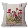Tarot Alphabet Flower Fairy Baby Nursery Cartoon Art Home Decorative Sofa Throw Pillow Case Lovely Cute Children Cushion Cover