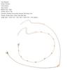 2Pcs/Set Necklace Exquisite Double Layers Alloy Heart Love Ball Chain for Dating