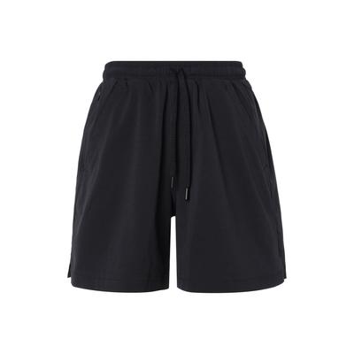 Einfarbige Kordelzug Elastische Atmungsaktive Freizeitshorts Herrenshorts Schwarz 1383352-001