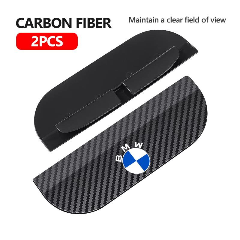 2PCS Car Rearview Carbon Fiber Mirror Rain Eyebrow Covers For BMW M 1 3 4 5 6 7 Series M3 M6 F01 F02E34 E36 E70 F10 X6 X1 AA4