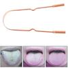 1Pc Reusable Pure Copper Tongue Scraper Oral Cleaner Brush For Fresh Breath Hygiene Men Women High Quality