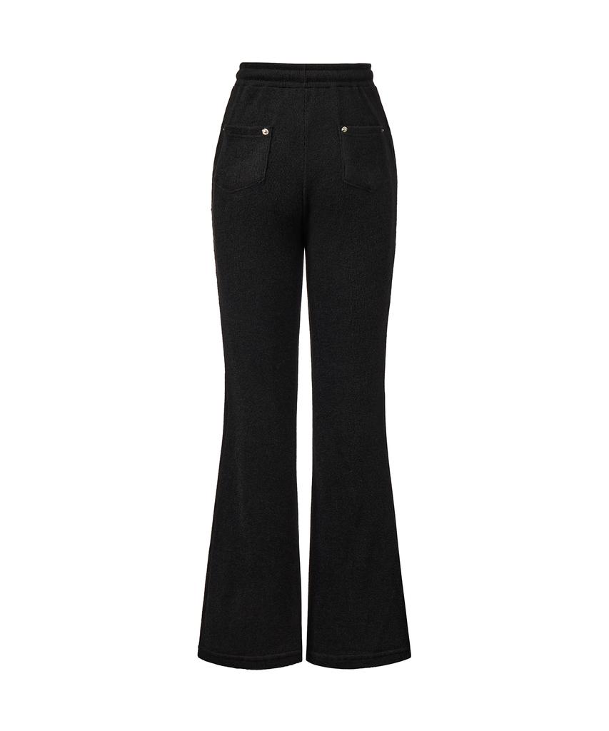 Mihag Metal Label Warm Touch Bootcut Pants (Black)