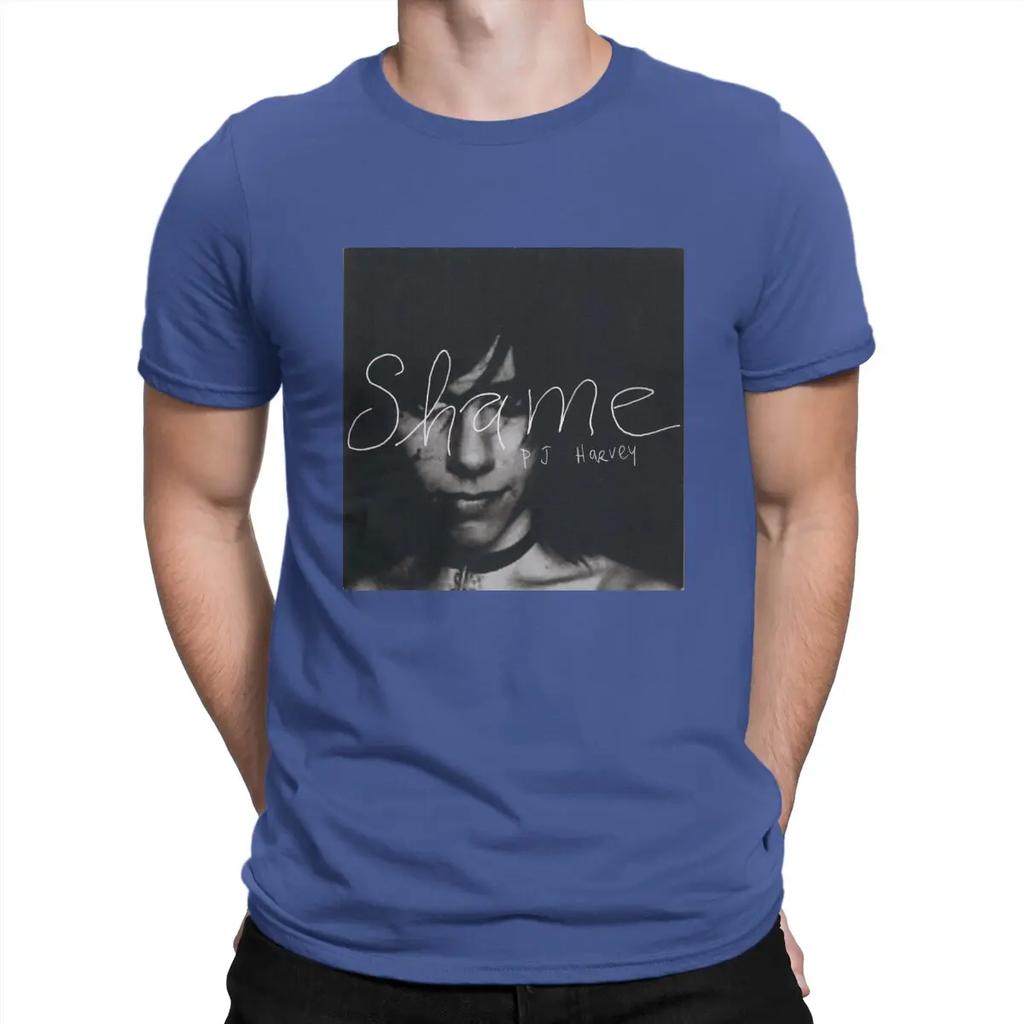 Shame T Shirt for Men Pure Cotton Novelty T-Shirts Round Collar PJ Harvey Tee Shirt Short Sleeve Tops Printed
