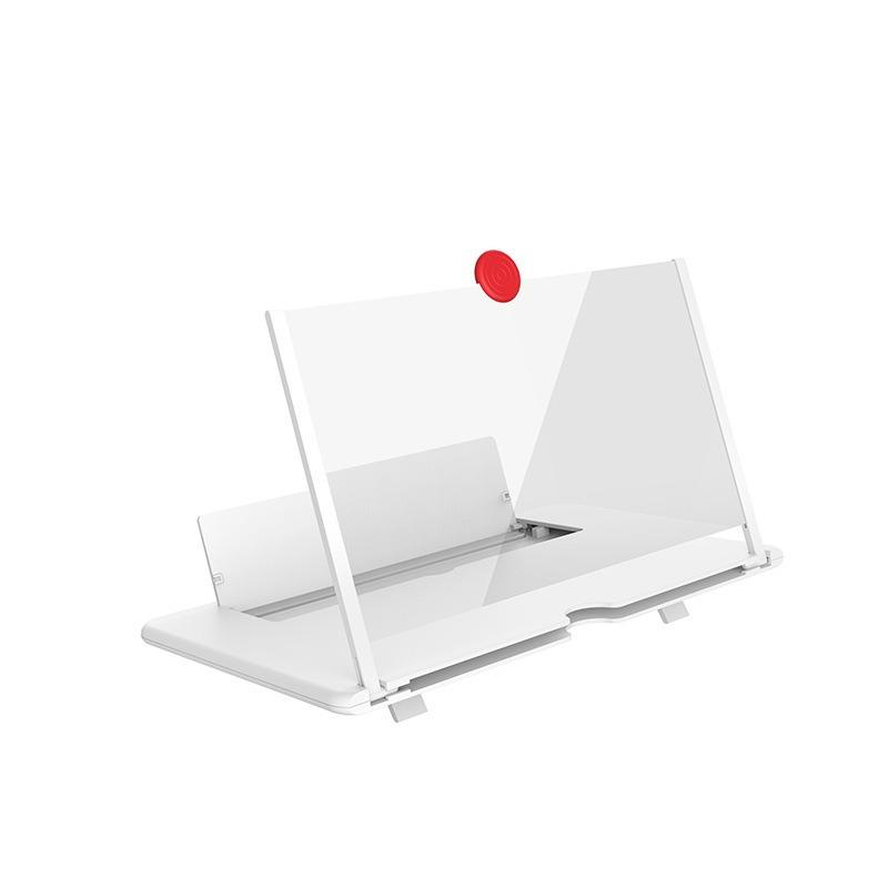 

Mobile phone screen amplifier 3D high definition creative pull-out type stretching screen magnifying glass mobile phone holder 10 inches білий