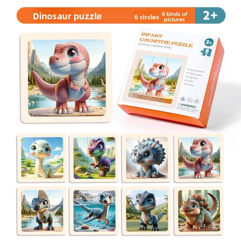 

Dinosaur Wooden 3d Puzzle Toys Children Educational Developmental Gift Benefits Dinosaur