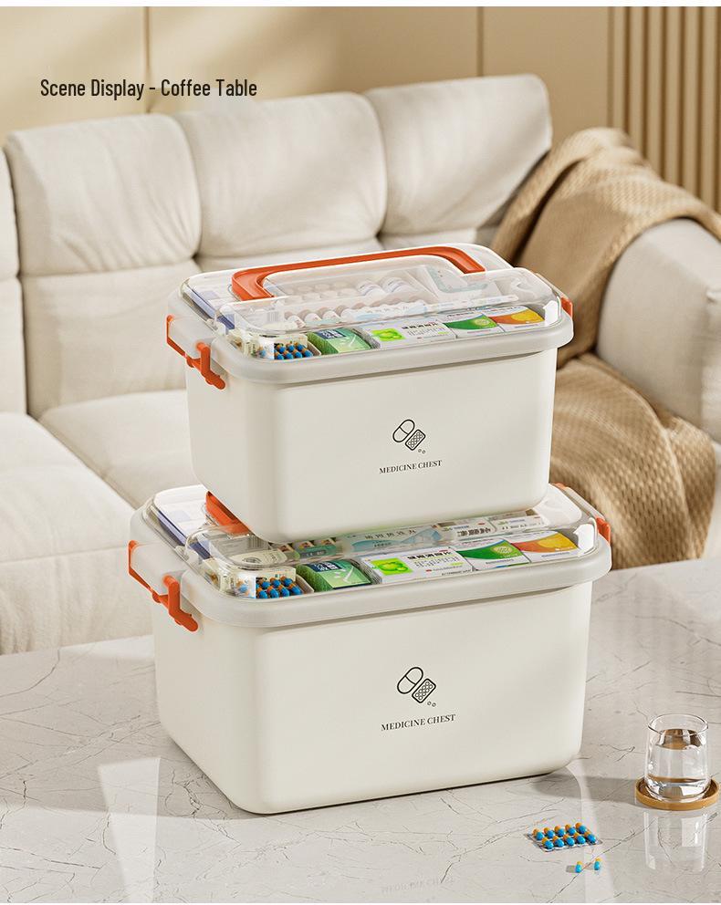 Portable Large-Capacity Family First Aid Medicine Storage Box